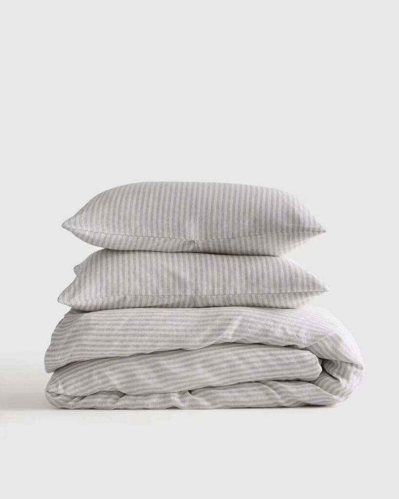 My Striped linen duvet cover set bedding