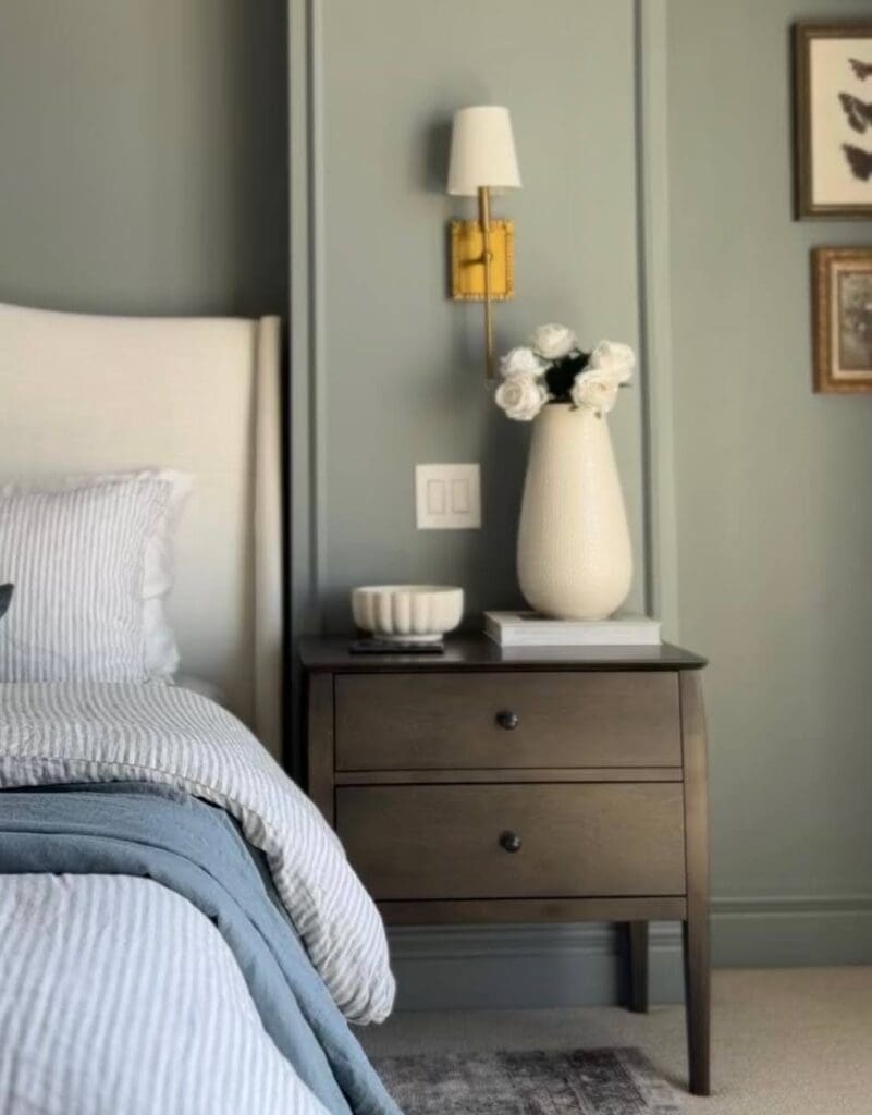 Crate & Barrel – Emmy mirror and bedroom nightstands