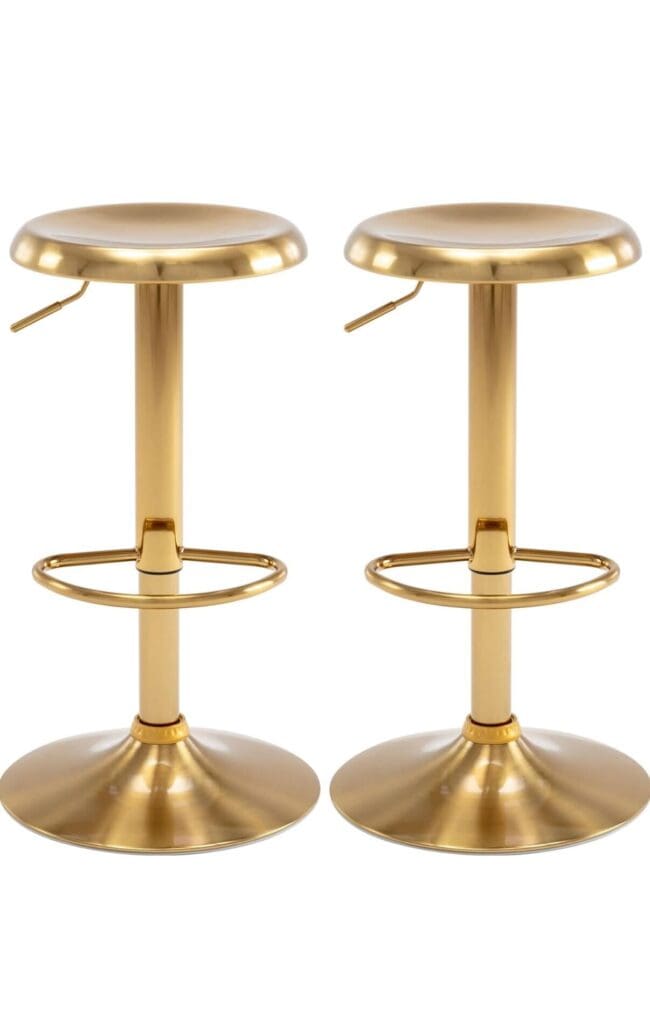 The swivel bar stool standing next to each other