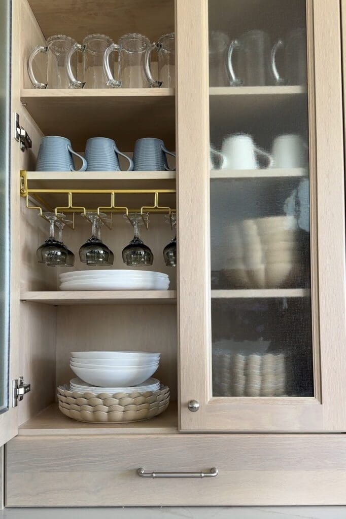 My Amazon stemware rack in my cabinet